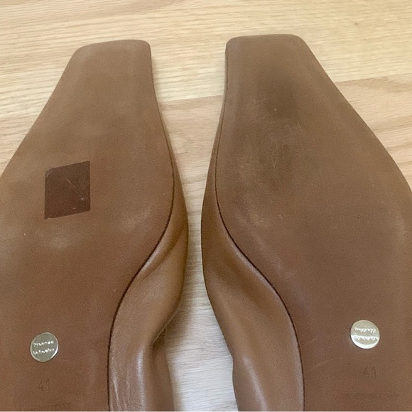NIB PROENZA SCHOULER Kristie Ballet Flat Brown Square Toe Minimalist Neutral 41 - Picture 11 of 16